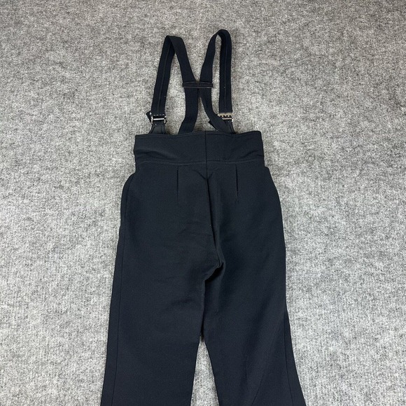 Vtg Peregrine Ski Pants Women 10 Black Bibs Adjustable Wool Blend - Picture 6 of 11